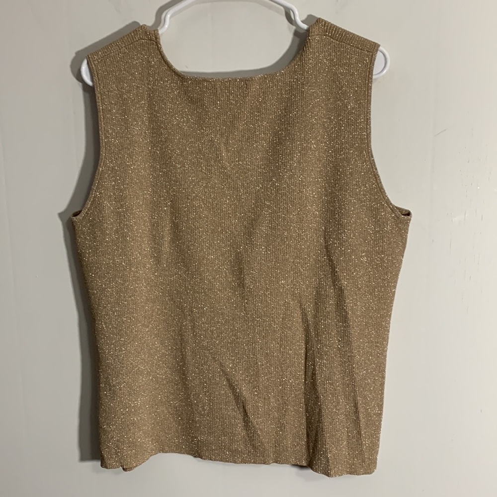 iOS Metallic Sparkle Tan Tank Size XL, good condition - holiday, party - Picture 3 of 6